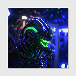 Холст квадратный Сине-зеленый Чужой, цвет: 3D-принт — фото 2