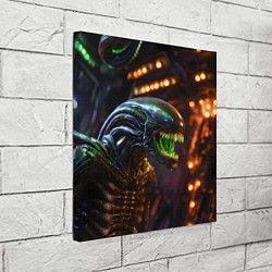Холст квадратный Злой Чужой, цвет: 3D-принт — фото 2