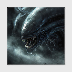 Холст квадратный Чужой с открытой пастью, цвет: 3D-принт — фото 2
