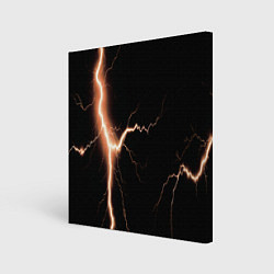 Холст квадратный Lightning orange, цвет: 3D-принт