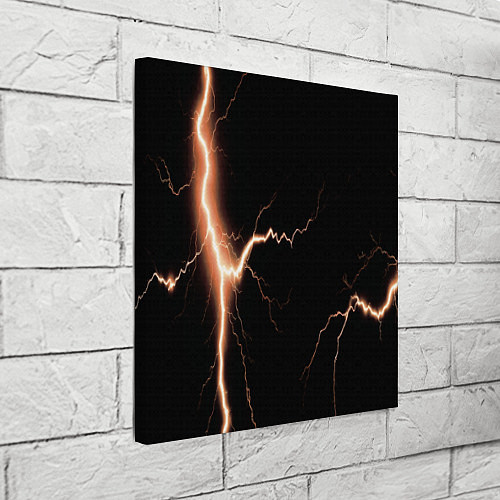 Картина квадратная Lightning orange / 3D-принт – фото 3