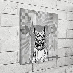 Холст квадратный Фенек в балахоне, цвет: 3D-принт — фото 2