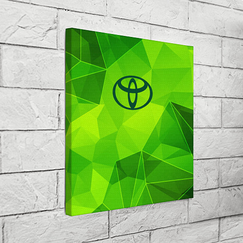 Картина квадратная Toyota green poly / 3D-принт – фото 3