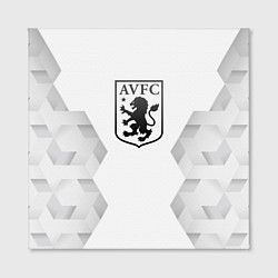 Холст квадратный Aston Villa white poly, цвет: 3D-принт — фото 2