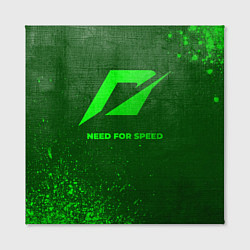 Холст квадратный Need for Speed - green gradient, цвет: 3D-принт — фото 2