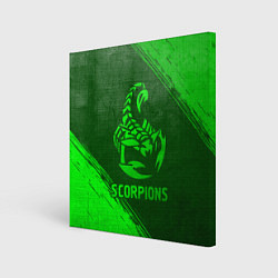 Холст квадратный Scorpions - green gradient, цвет: 3D-принт