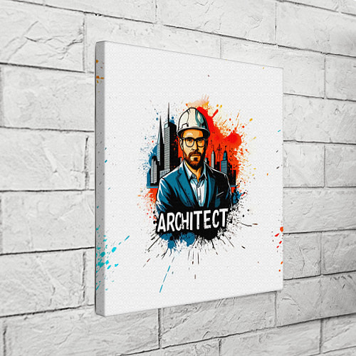 Картина квадратная Архитектор на белом / 3D-принт – фото 3