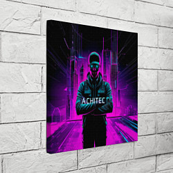 Холст квадратный Архитектор киберпанк, цвет: 3D-принт — фото 2