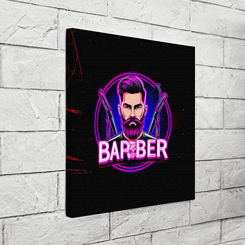 Картина квадратная Барбер неон / 3D-принт – фото 3