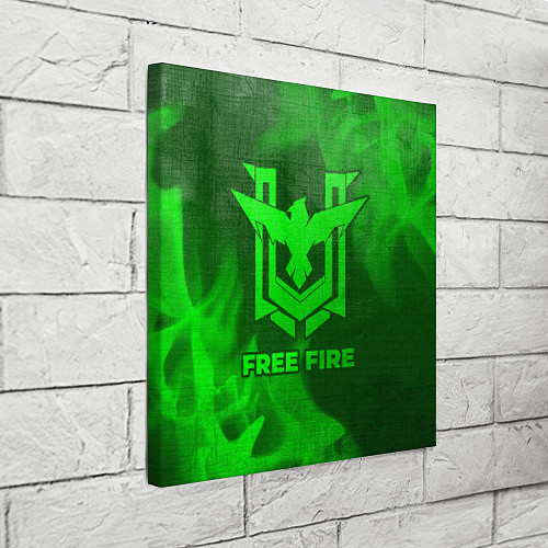 Картина квадратная Free Fire - green gradient / 3D-принт – фото 3