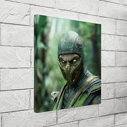 Картина квадратная Рептилия в классической маске / 3D-принт – фото 3