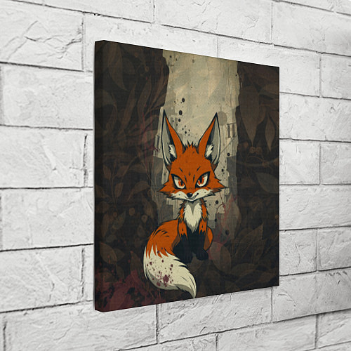 Картина квадратная Рыжий лис хитрец / 3D-принт – фото 3