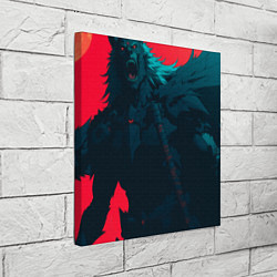 Холст квадратный Человек-волк, цвет: 3D-принт — фото 2