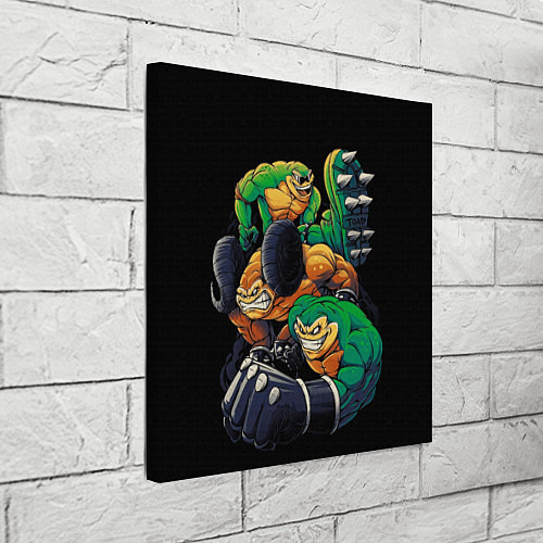 Картина квадратная Battletoads trio / 3D-принт – фото 3