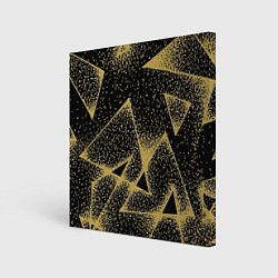 Холст квадратный Triangle yellow with dots, цвет: 3D-принт
