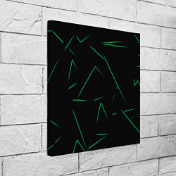 Холст квадратный Color light green line, цвет: 3D-принт — фото 2