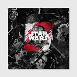 Холст квадратный Звездные войны патерн с героями, цвет: 3D-принт — фото 2