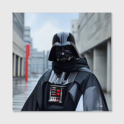 Холст квадратный Дарт Вейдер на улице, цвет: 3D-принт — фото 2