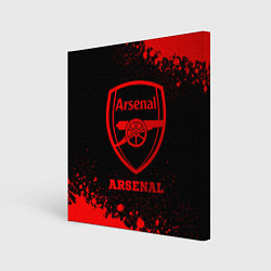 Холст квадратный Arsenal - red gradient, цвет: 3D-принт