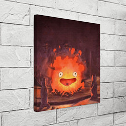 Холст квадратный Кальцифер акварель, цвет: 3D-принт — фото 2