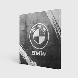 Холст квадратный BMW - grey gradient, цвет: 3D-принт