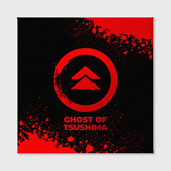 Холст квадратный Ghost of Tsushima - red gradient, цвет: 3D-принт — фото 2
