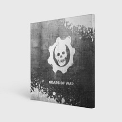 Холст квадратный Gears of War - grey gradient, цвет: 3D-принт