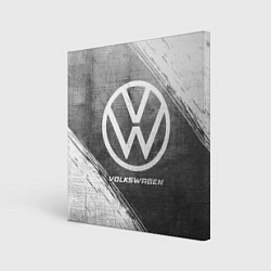Холст квадратный Volkswagen - grey gradient, цвет: 3D-принт