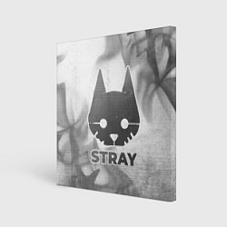 Холст квадратный Stray - white gradient, цвет: 3D-принт