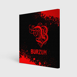 Холст квадратный Burzum - red gradient, цвет: 3D-принт
