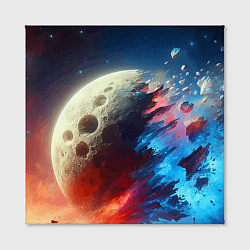 Холст квадратный Разрыв космического тела - нейроарт, цвет: 3D-принт — фото 2