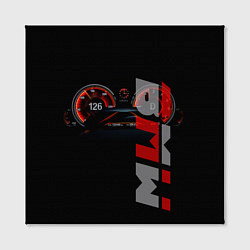 Холст квадратный BMW спидометр и надпись, цвет: 3D-принт — фото 2