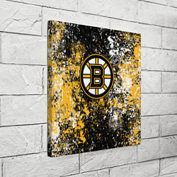 Холст квадратный Boston Bruins NHL black, цвет: 3D-принт — фото 2