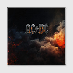 Холст квадратный ACDC металлический лого, цвет: 3D-принт — фото 2
