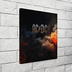 Холст квадратный ACDC металлический лого, цвет: 3D-принт — фото 2