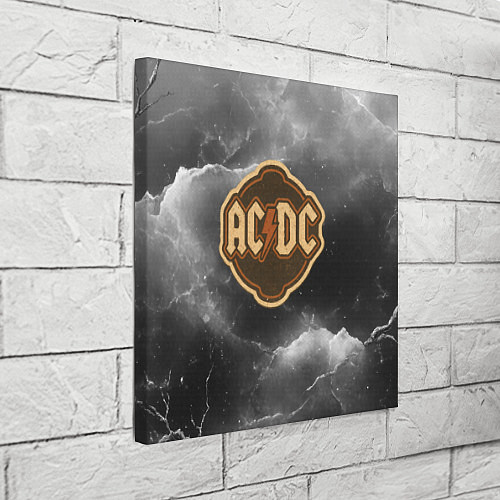 Картина квадратная ACDC ретро логотип / 3D-принт – фото 3