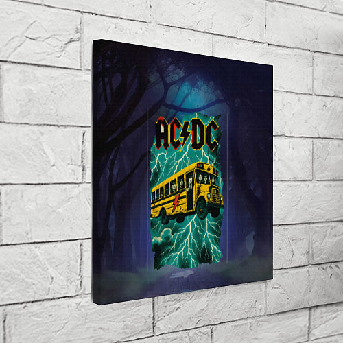 Картина квадратная Летающий автобус с ACDC / 3D-принт – фото 3