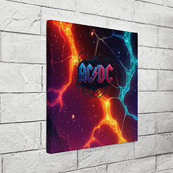 Холст квадратный ACDC логотип в градиенте, цвет: 3D-принт — фото 2