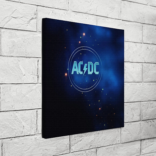 Картина квадратная ACDC логотип на синем фоне / 3D-принт – фото 3