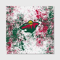 Холст квадратный Minnesota Wild NHL white, цвет: 3D-принт — фото 2