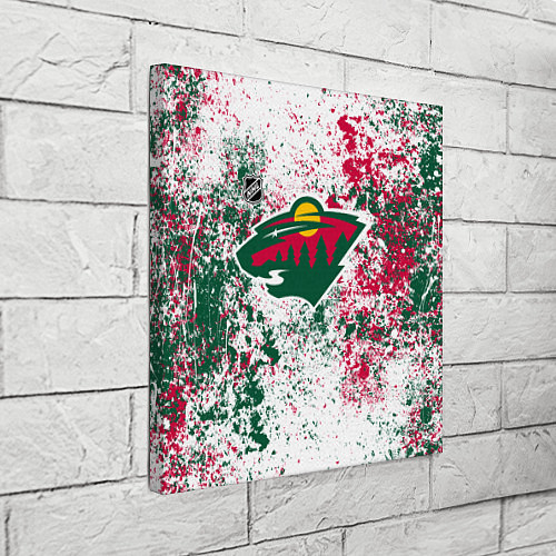 Картина квадратная Minnesota Wild NHL white / 3D-принт – фото 3