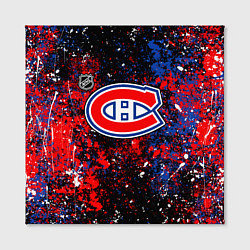 Холст квадратный Montreal Canadiens NHL black, цвет: 3D-принт — фото 2