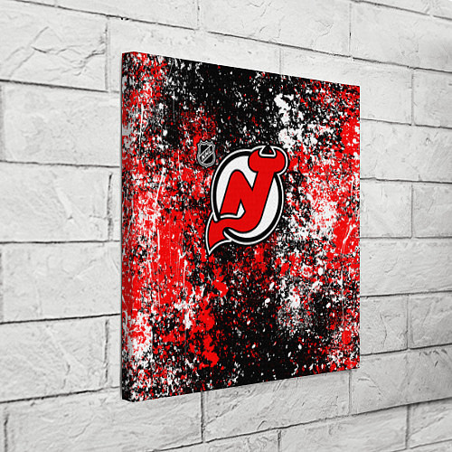 Картина квадратная New Jersey Devils NHL black / 3D-принт – фото 3