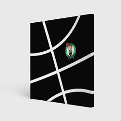 Холст квадратный Boston Celtics black, цвет: 3D-принт