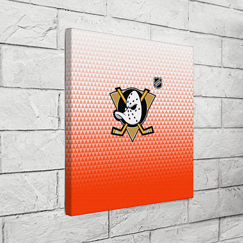 Картина квадратная Анахайм Дакс - оранжевая геометрия / 3D-принт – фото 3