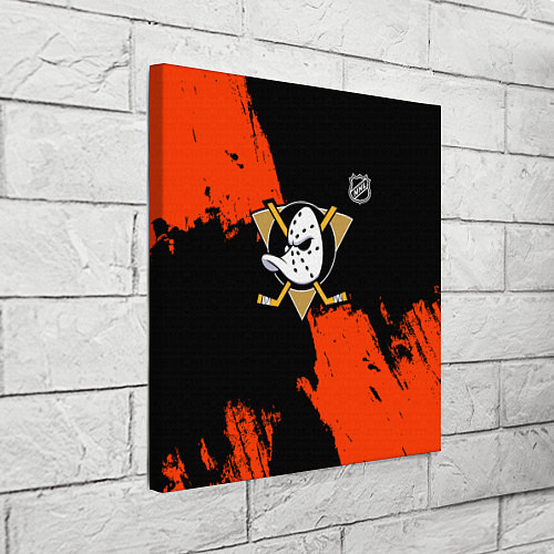 Картина квадратная Анахайм Дакс - оранжевая краска / 3D-принт – фото 3