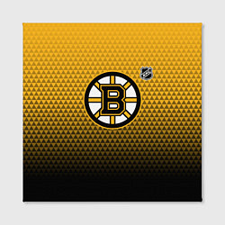 Холст квадратный Бостон Брюинз - геометрический градиент, цвет: 3D-принт — фото 2