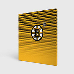 Холст квадратный Бостон Брюинз - паттерн треугольников, цвет: 3D-принт