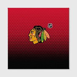 Холст квадратный Чикаго Блэкхокс - геометрический градиент, цвет: 3D-принт — фото 2