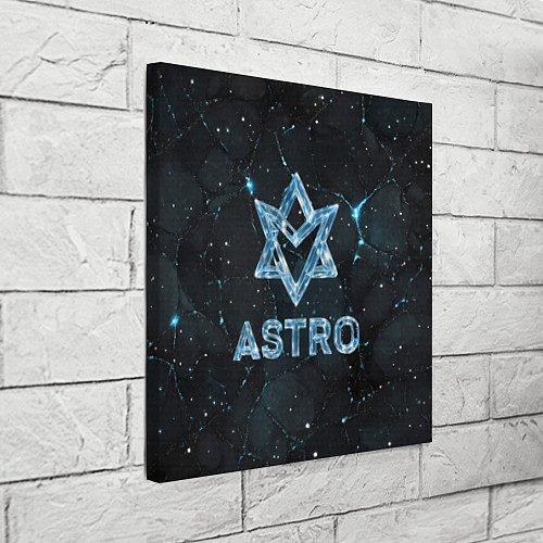 Картина квадратная Astro логотип из синего стекла / 3D-принт – фото 3